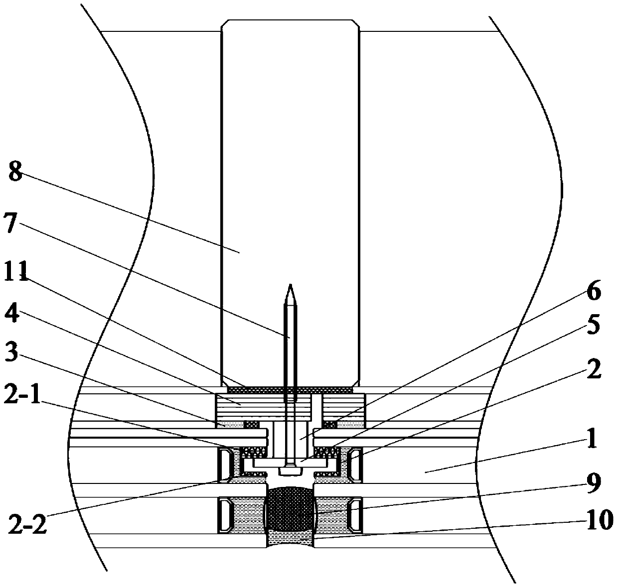 A method for fixing the peripheral structure of curtain wall glass