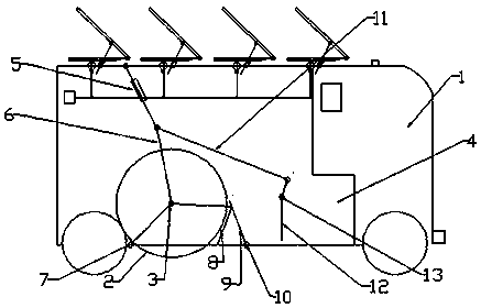 Solar sweeper garbage compression device