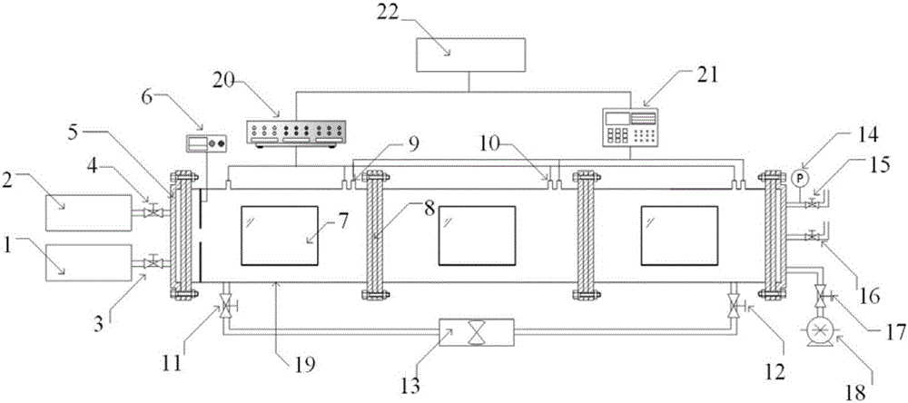 Testing apparatus for burning and explosion of combustible gas in narrow, long and restricted space