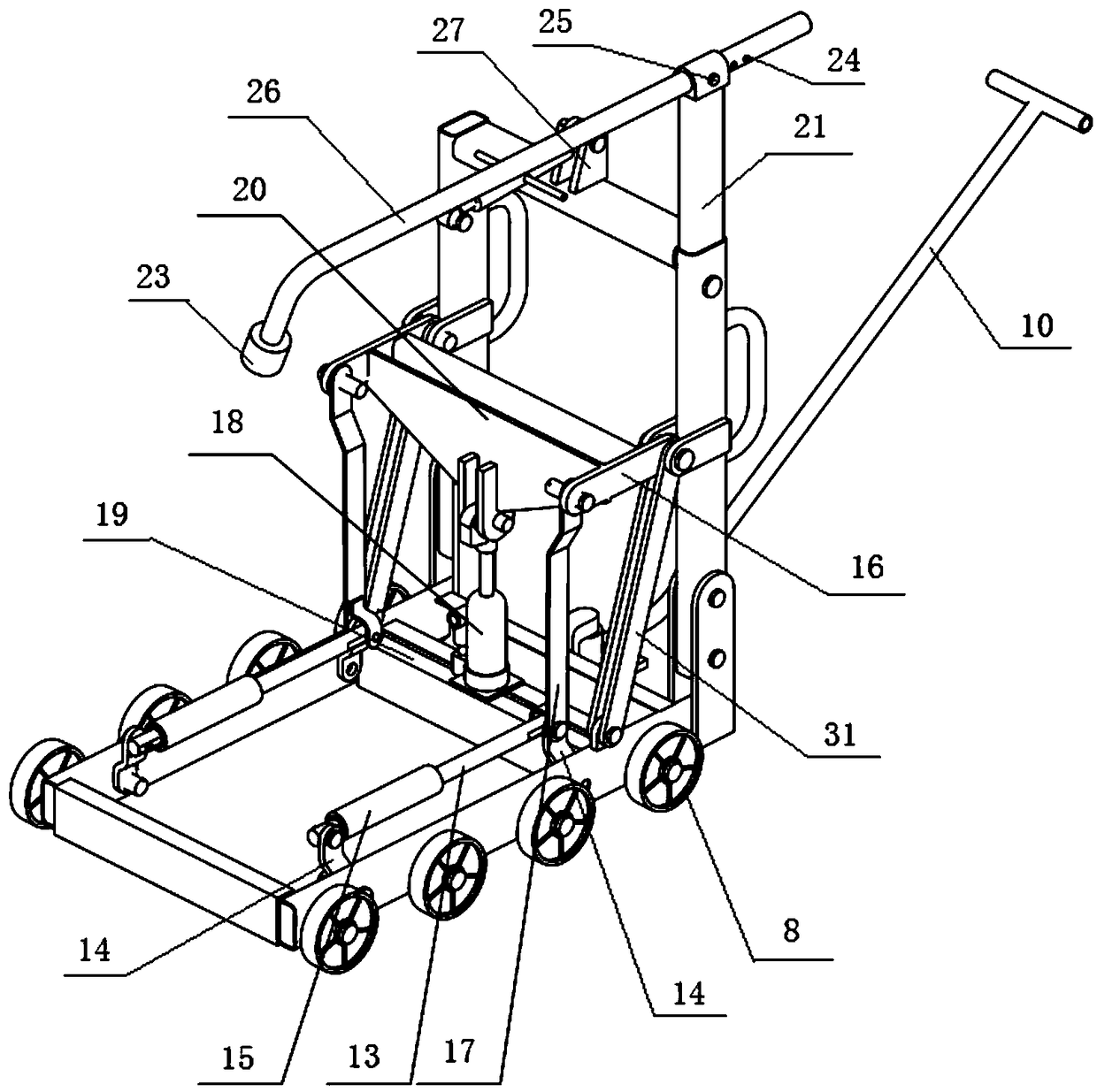 Rubber triangular track and tire changeover device and a use method thereof