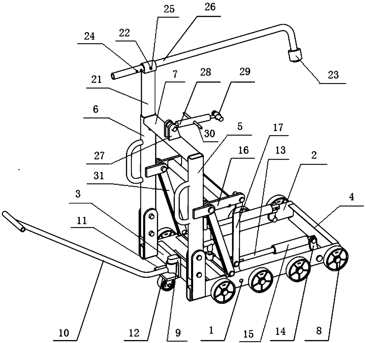 Rubber triangular track and tire changeover device and a use method thereof