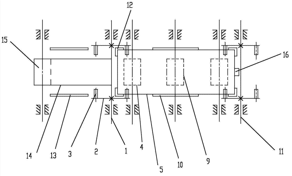 Drive plate type seedling plate stacking machine