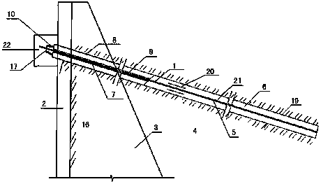 Novel barricade supporting structure for road or river bank dam and construction method thereof