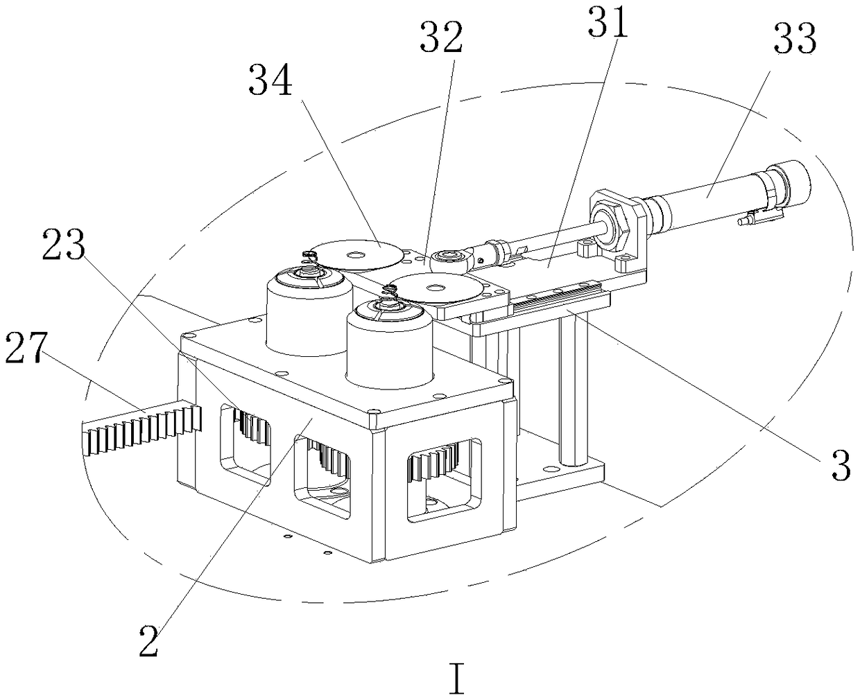 Spin riveting buckling device used for meter assembly