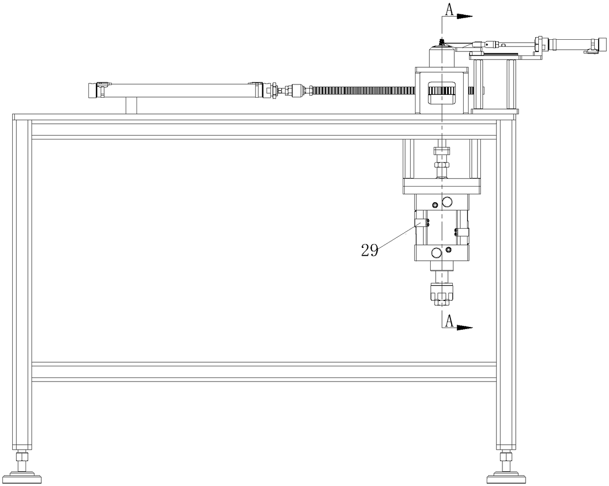 Spin riveting buckling device used for meter assembly