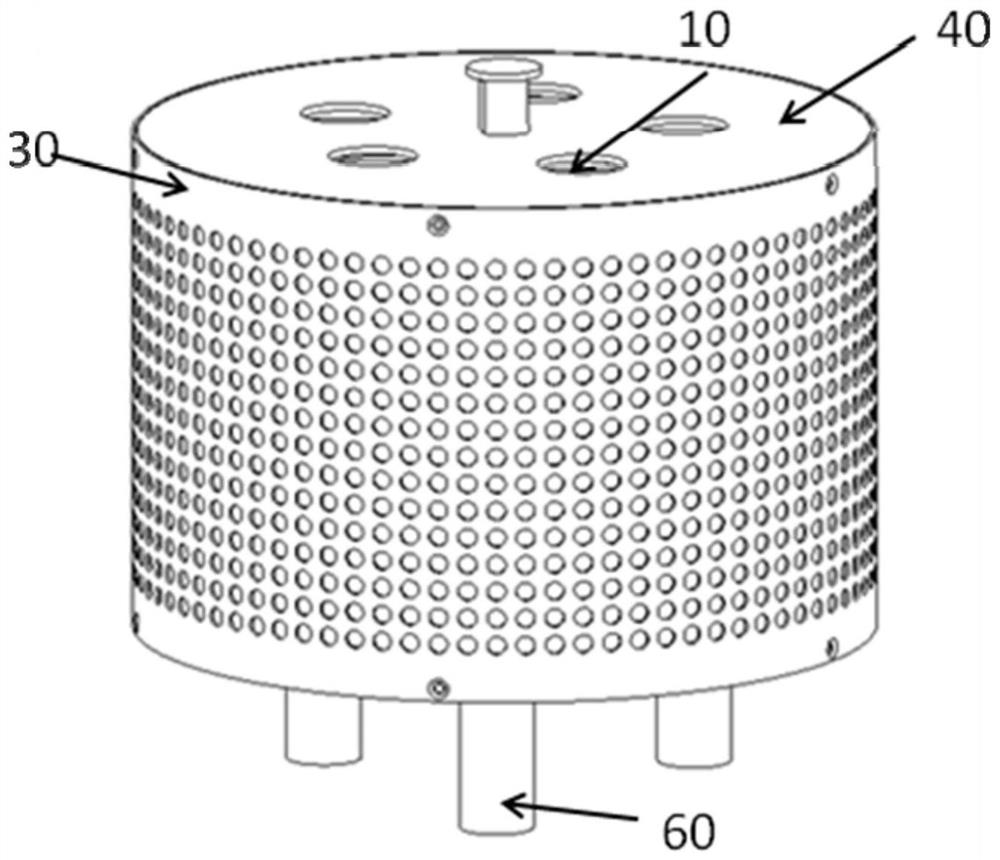 Multi-channel reaction kettle heating furnace