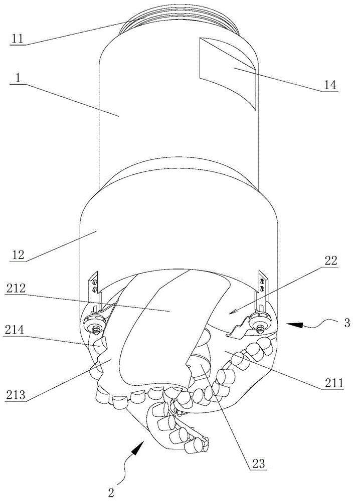 Inner-chip removal polycrystalline diamond compact (PDC) bit