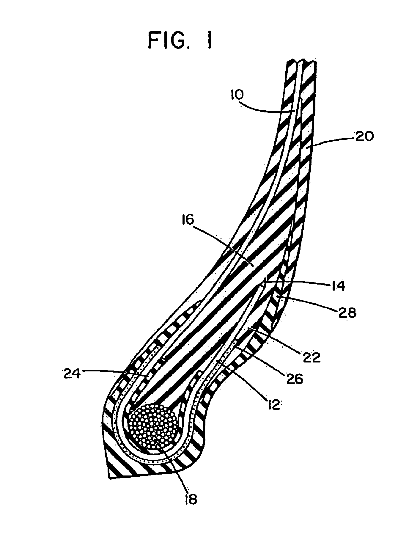 Tire with component containing short fiber