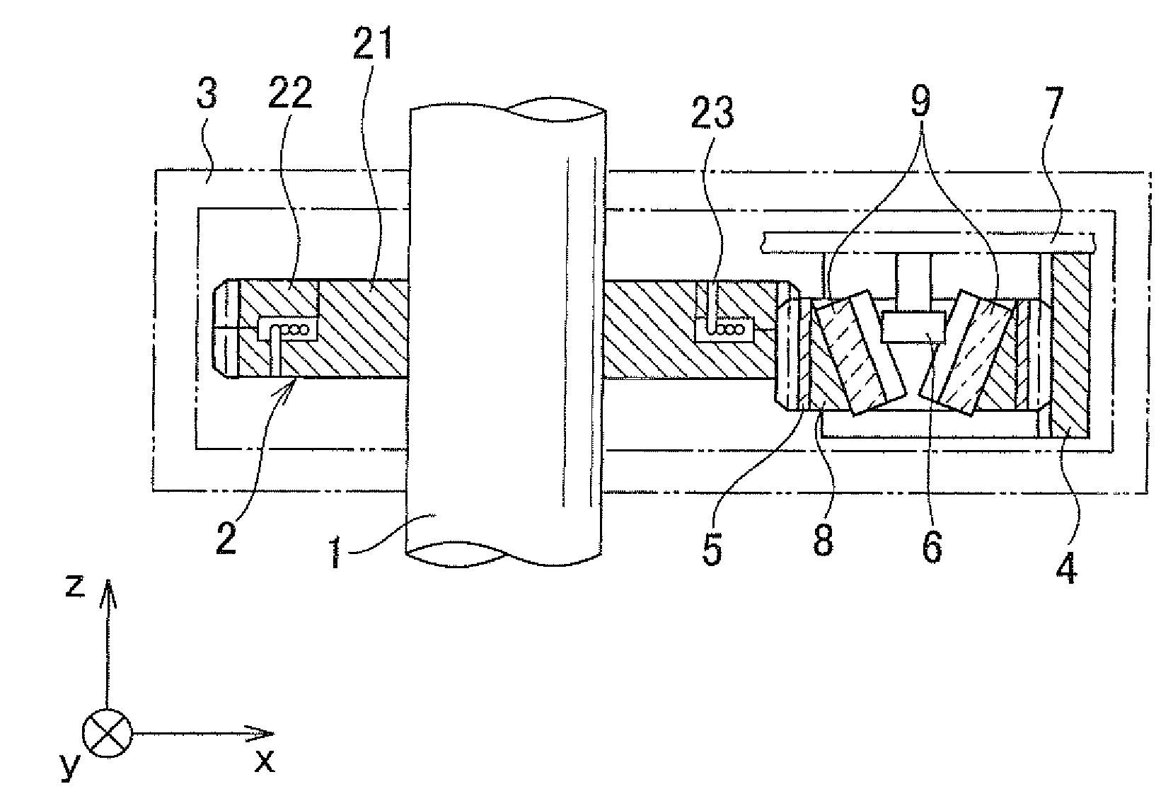 Rotation angle sensor and scissors gear suitable therefor