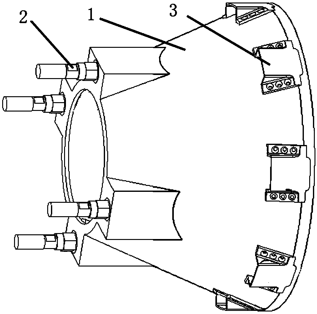 A pneumatic booster type inter-stage separation mechanism-