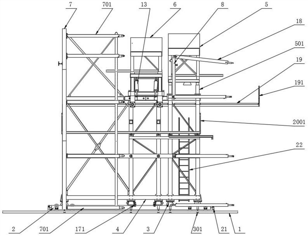 Open cut tunnel segment assembly trolley