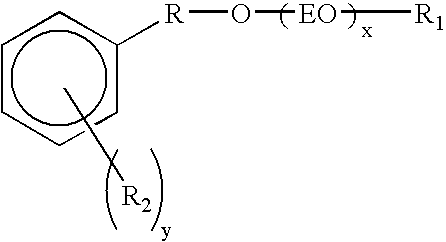 Cleaning compositions for hard to remove organic material