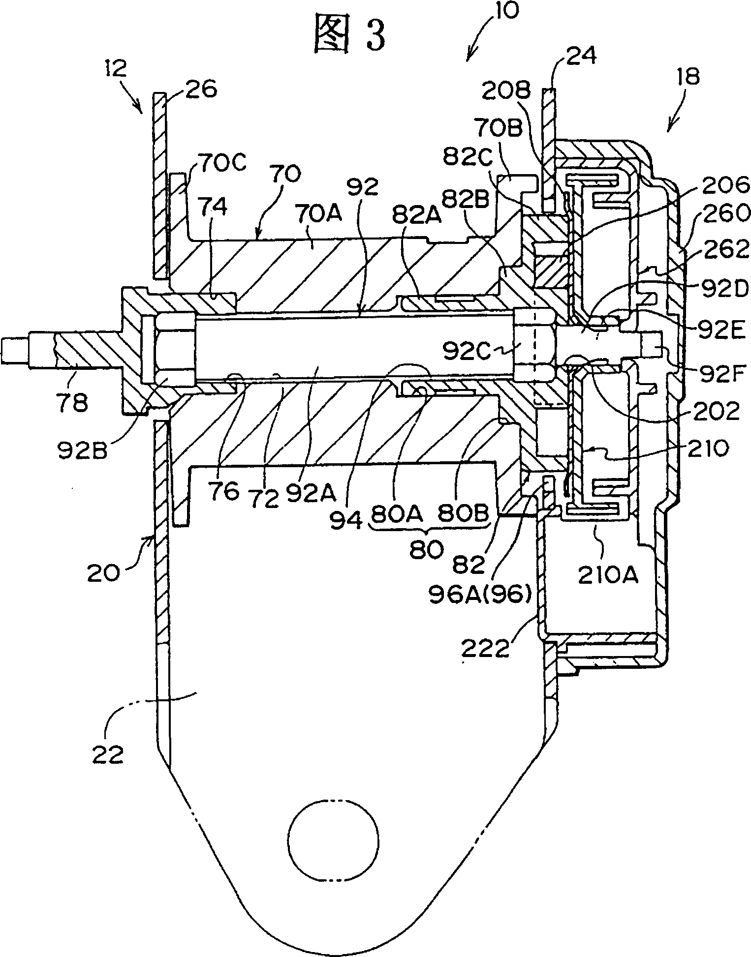 Webbing take-up device