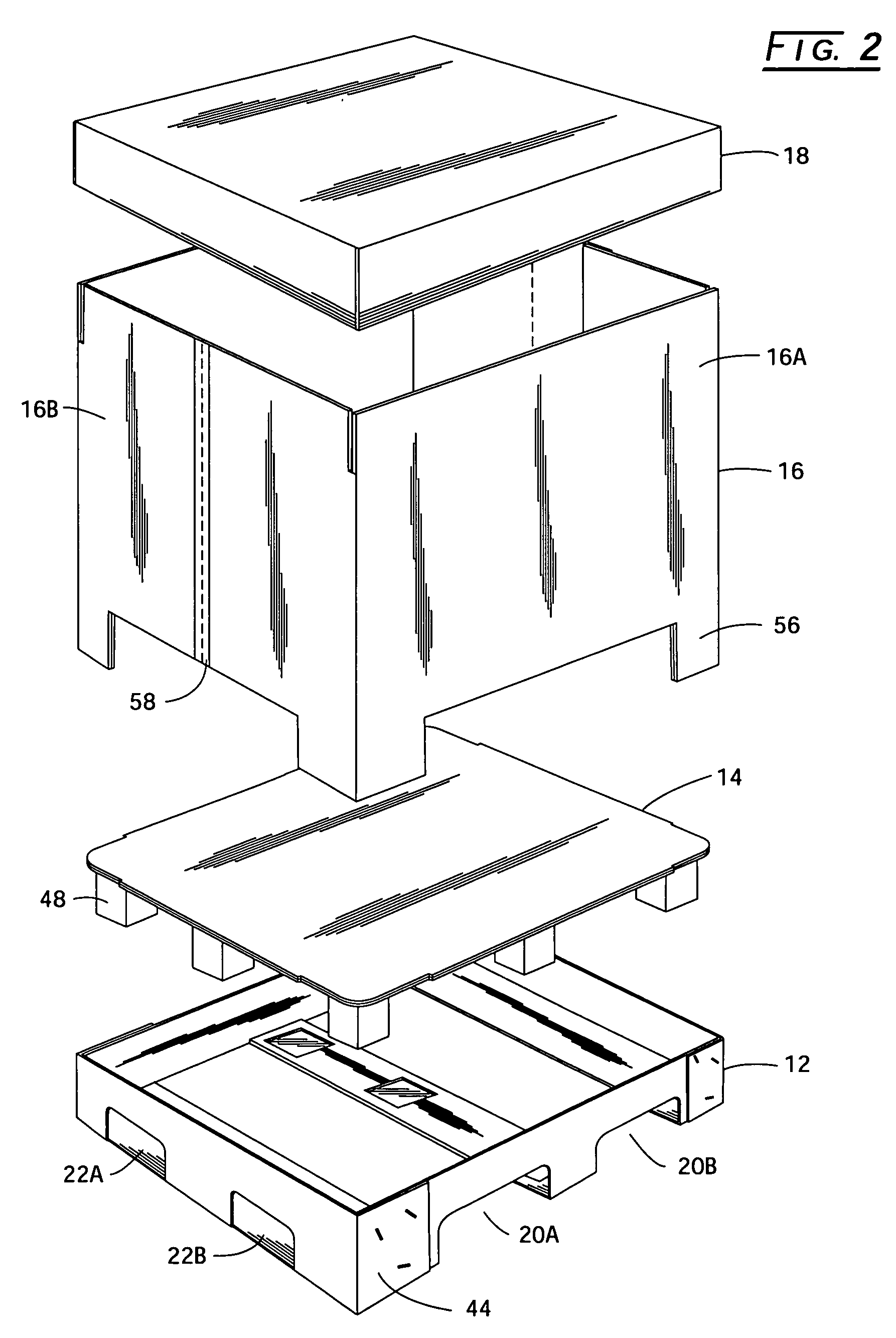 Self-locking pallet assembly