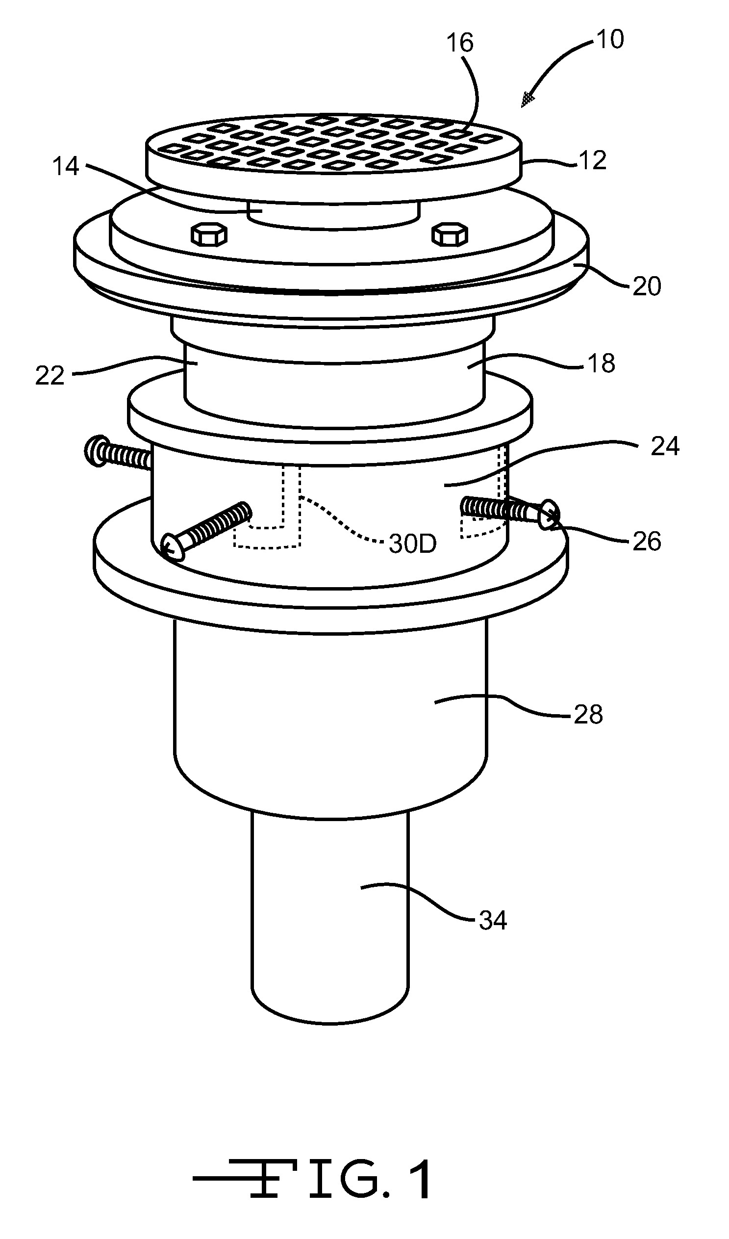 Firestop drain assembly