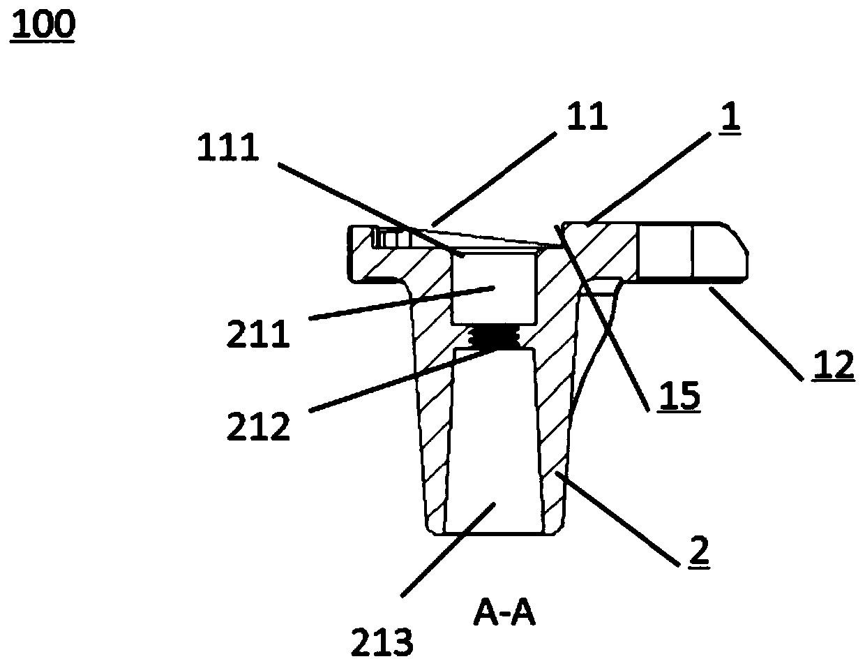 Tibial plateau support and knee-joint prosthesis applying same