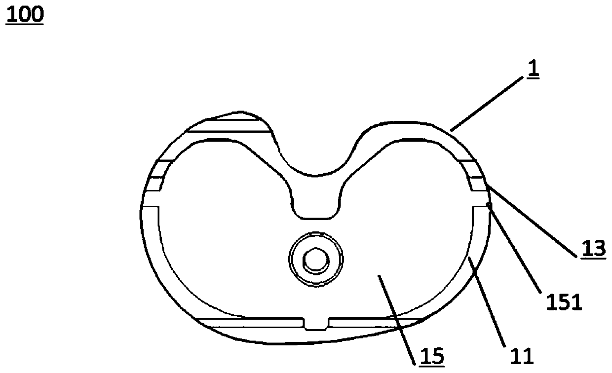 Tibial plateau support and knee-joint prosthesis applying same