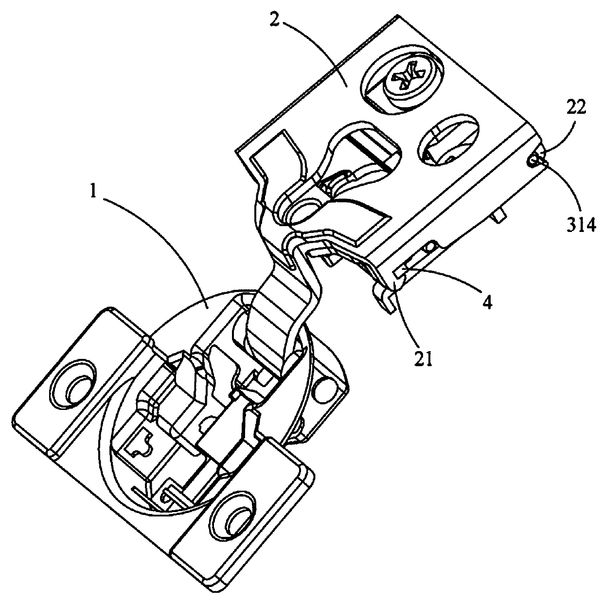 Slide fastener type hinge