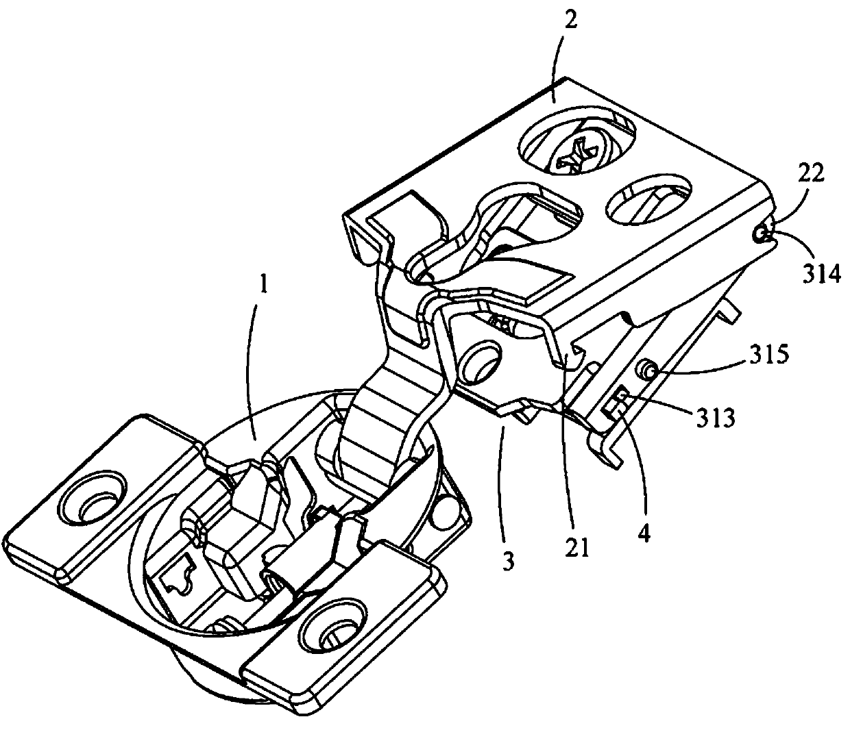 Slide fastener type hinge