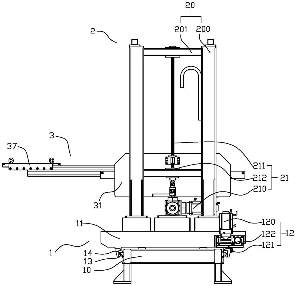 Machine tool automatic feeding and discharging two-way forklift system and automatic production line