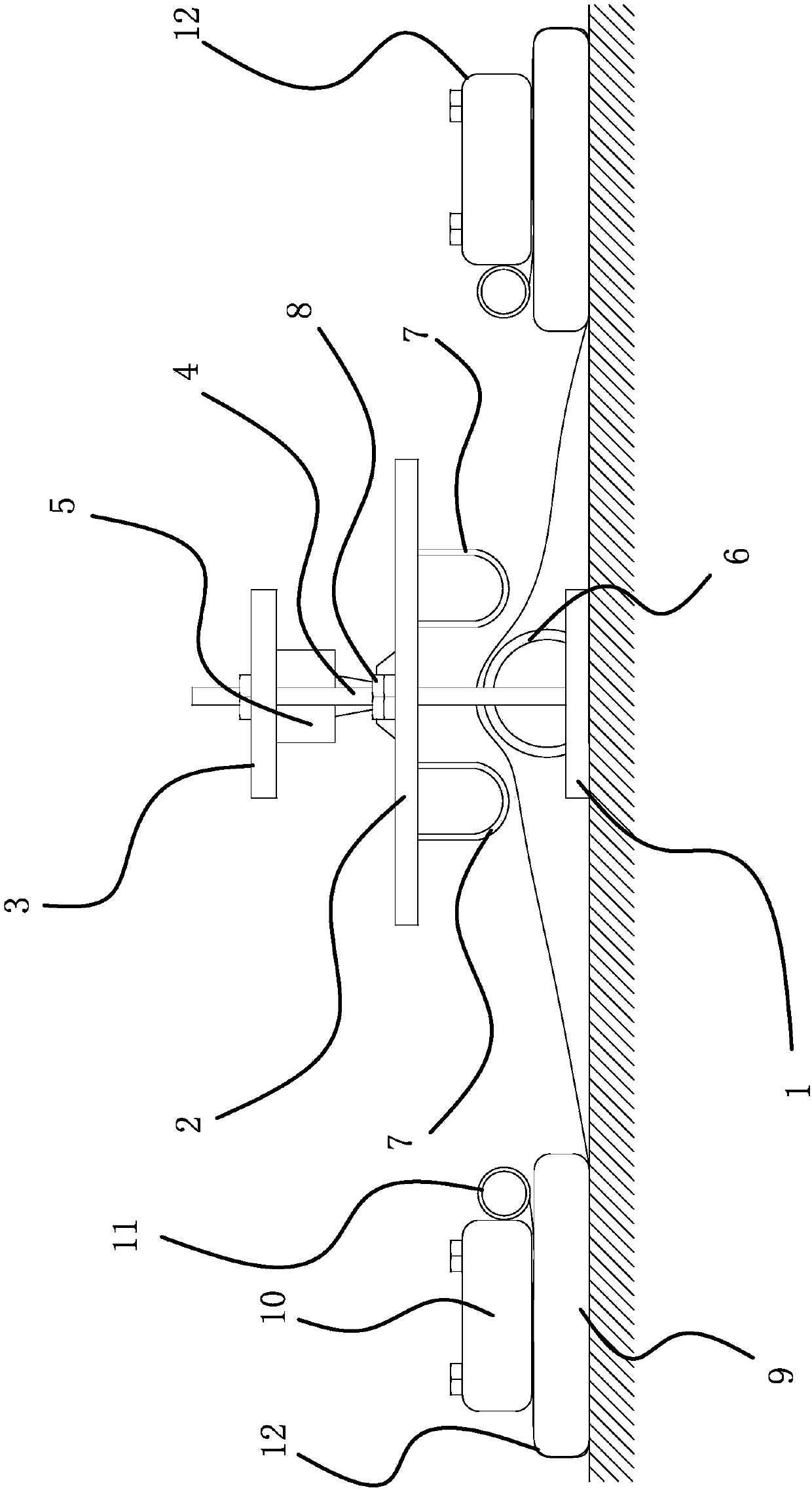 Prestressed fiber cloth tensioning system