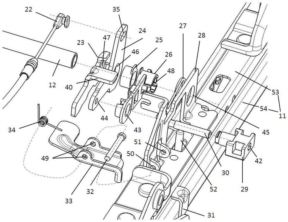 A manual seat frame