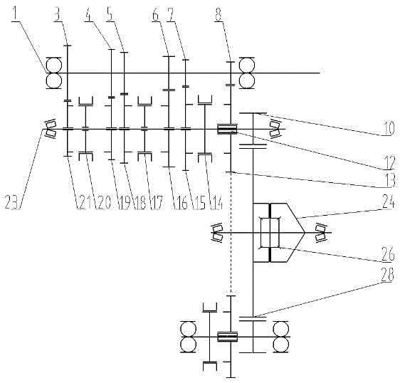 Front-drive automobile transmission