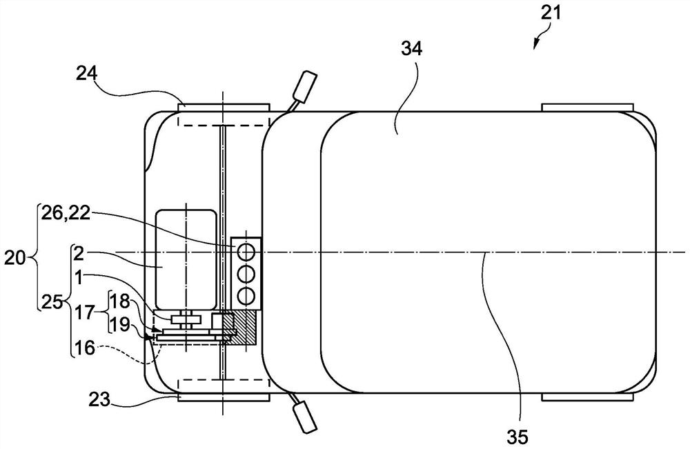 Friction clutch for electric drive machine having axis of rotation