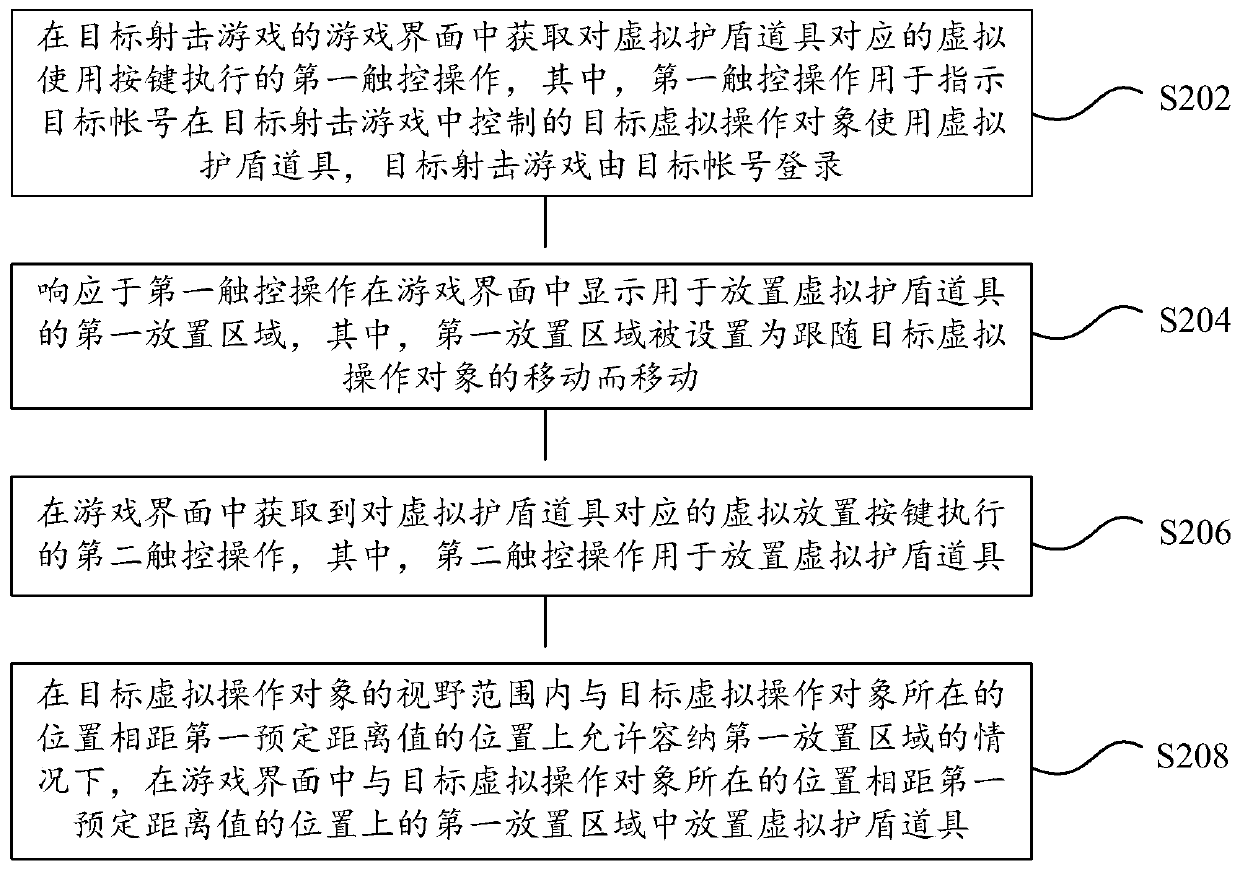 Virtual prop placement method and device, storage medium and electronic device