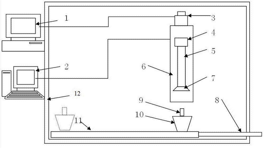 Impact specimen fracture picture taking device