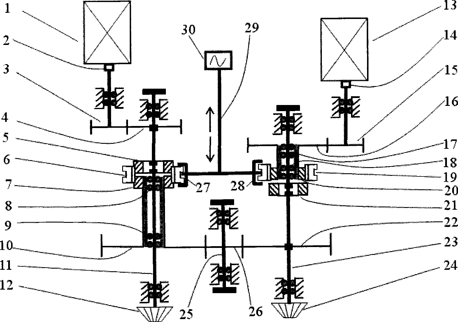 Synchronous gear direct-drive gear apparatus for blast furnace bellless furnace top distributor