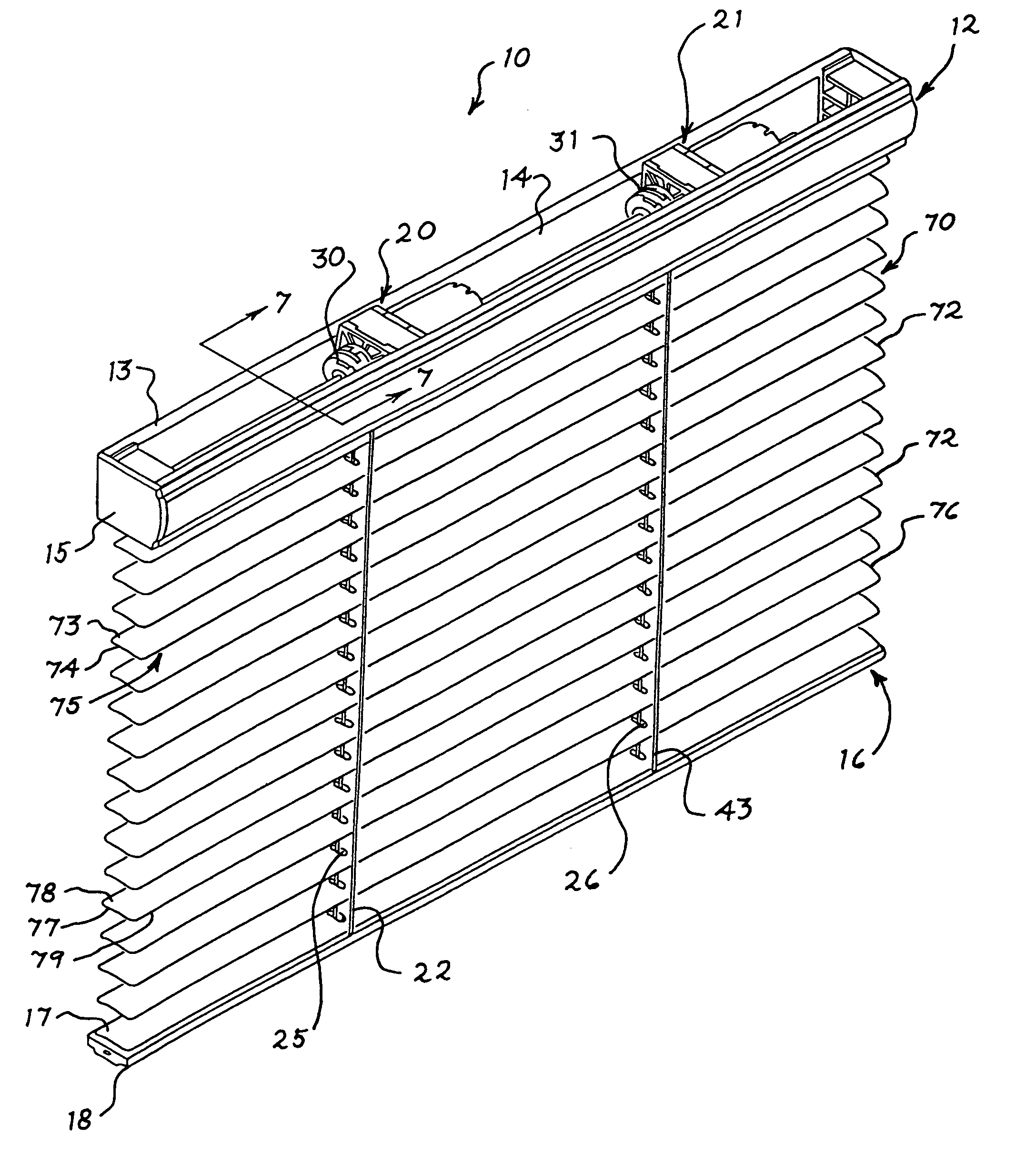 Actuator mechanism for venetian blinds