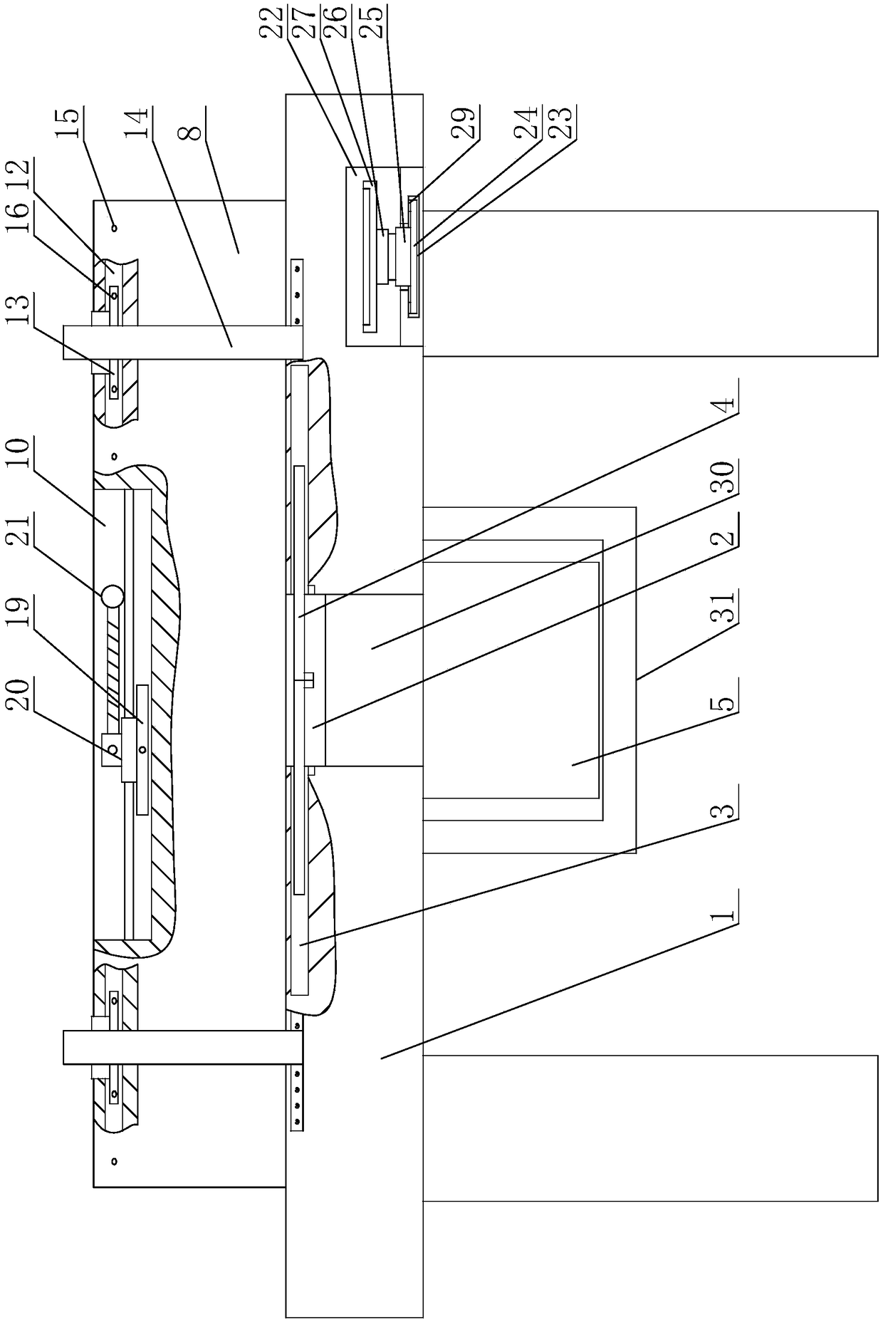 Examination bed with convenient dressing change