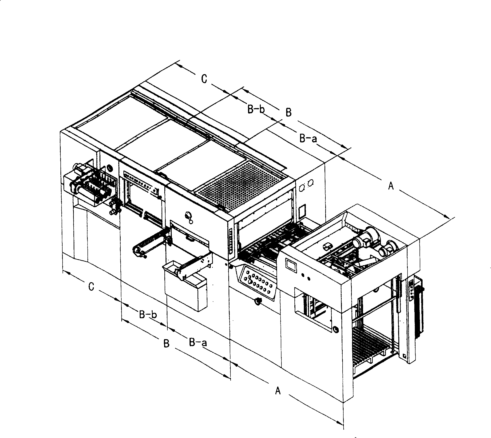 Process for multi-position mold pressing with feeding once and automatic mold cutting and stamping machine