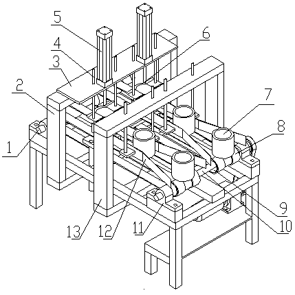 Automatic punching machine for flowerpots