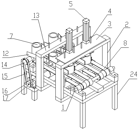 Automatic punching machine for flowerpots