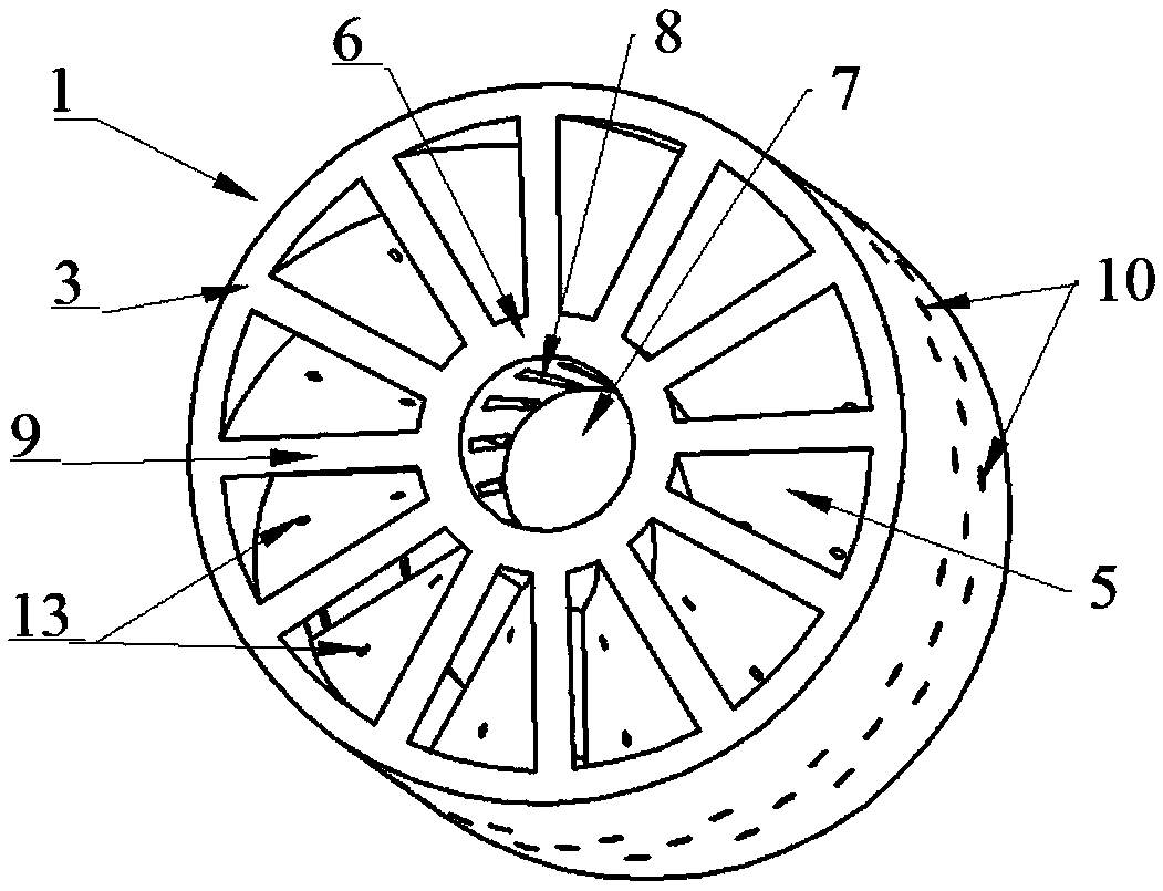 Lean pre-mixing mold nozzle injecting fuel from blades and full-ring combustion room