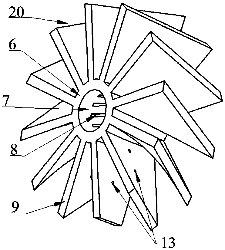 Lean pre-mixing mold nozzle injecting fuel from blades and full-ring combustion room