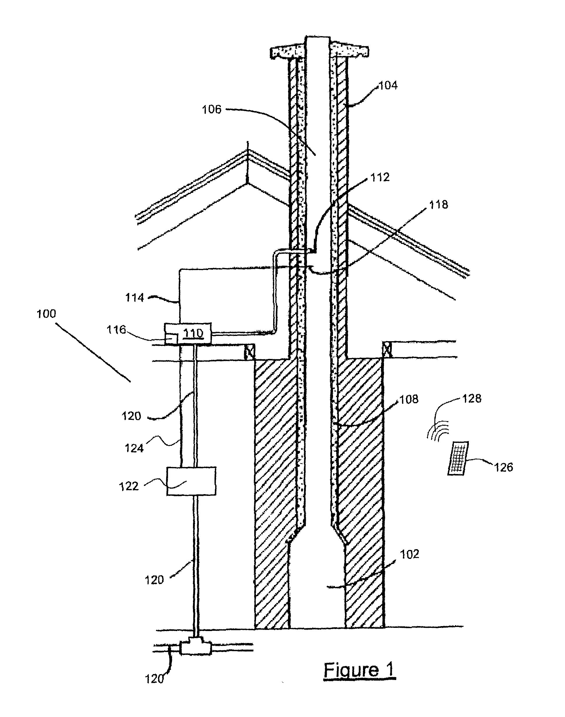 Chimney flue fire prevention system