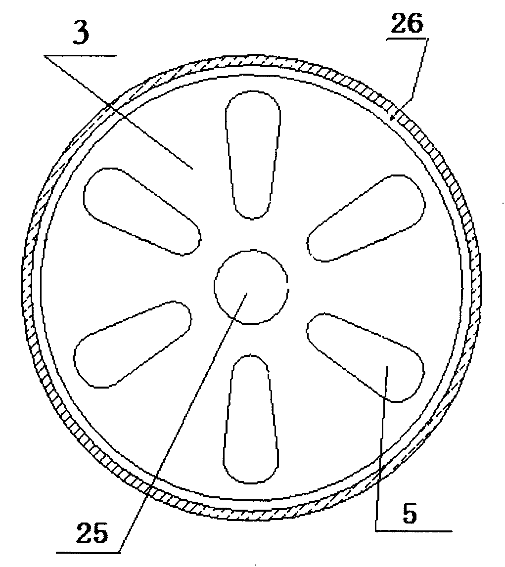 Hydraulic driven built-in rotation scraping type pipeline cleaning device