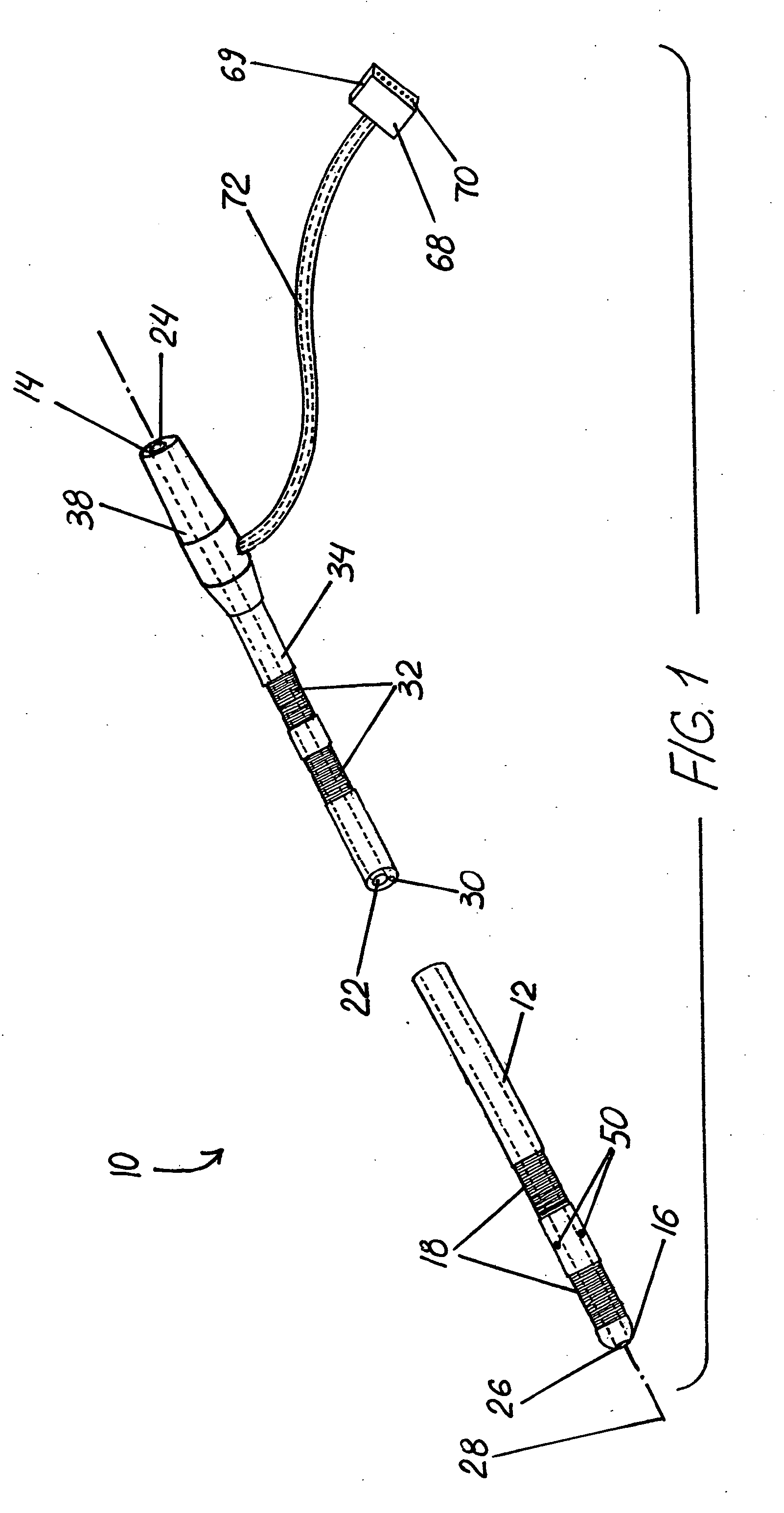 Depth probe for intracranial treatment