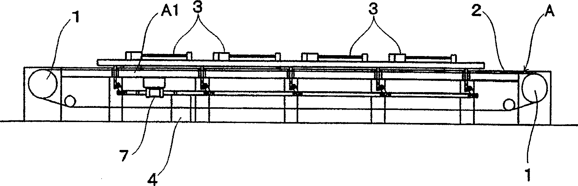 Lifting device of dyeing mechanism for flat screen printing machine