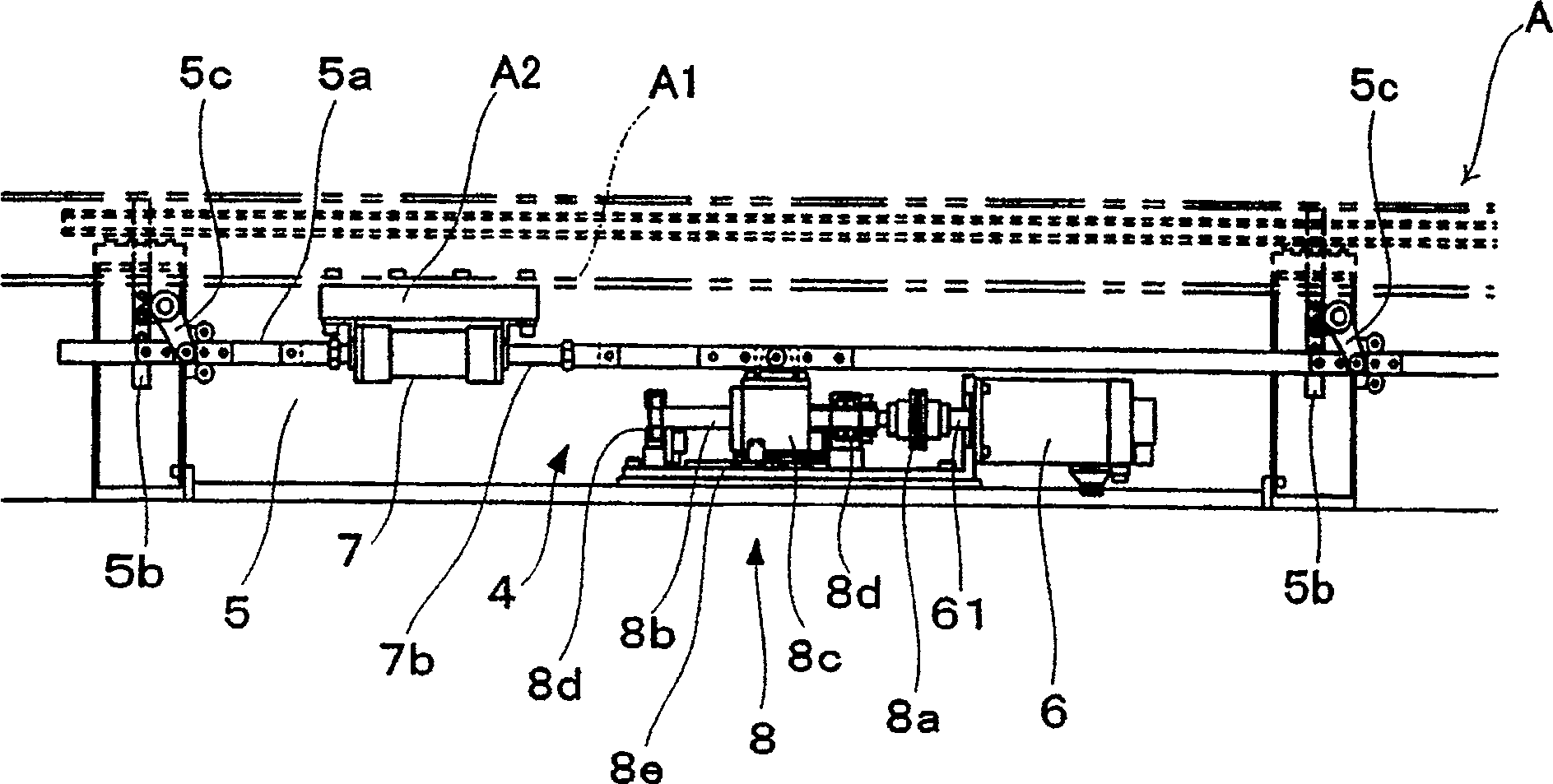 Lifting device of dyeing mechanism for flat screen printing machine