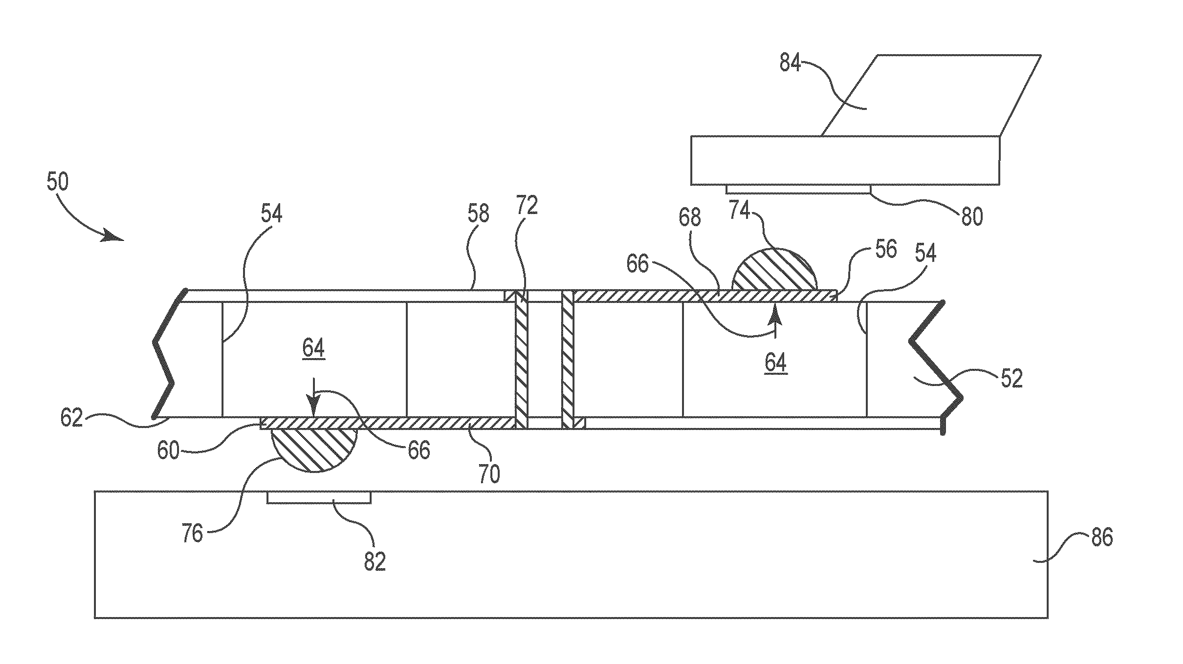 Compliant core peripheral lead semiconductor test socket