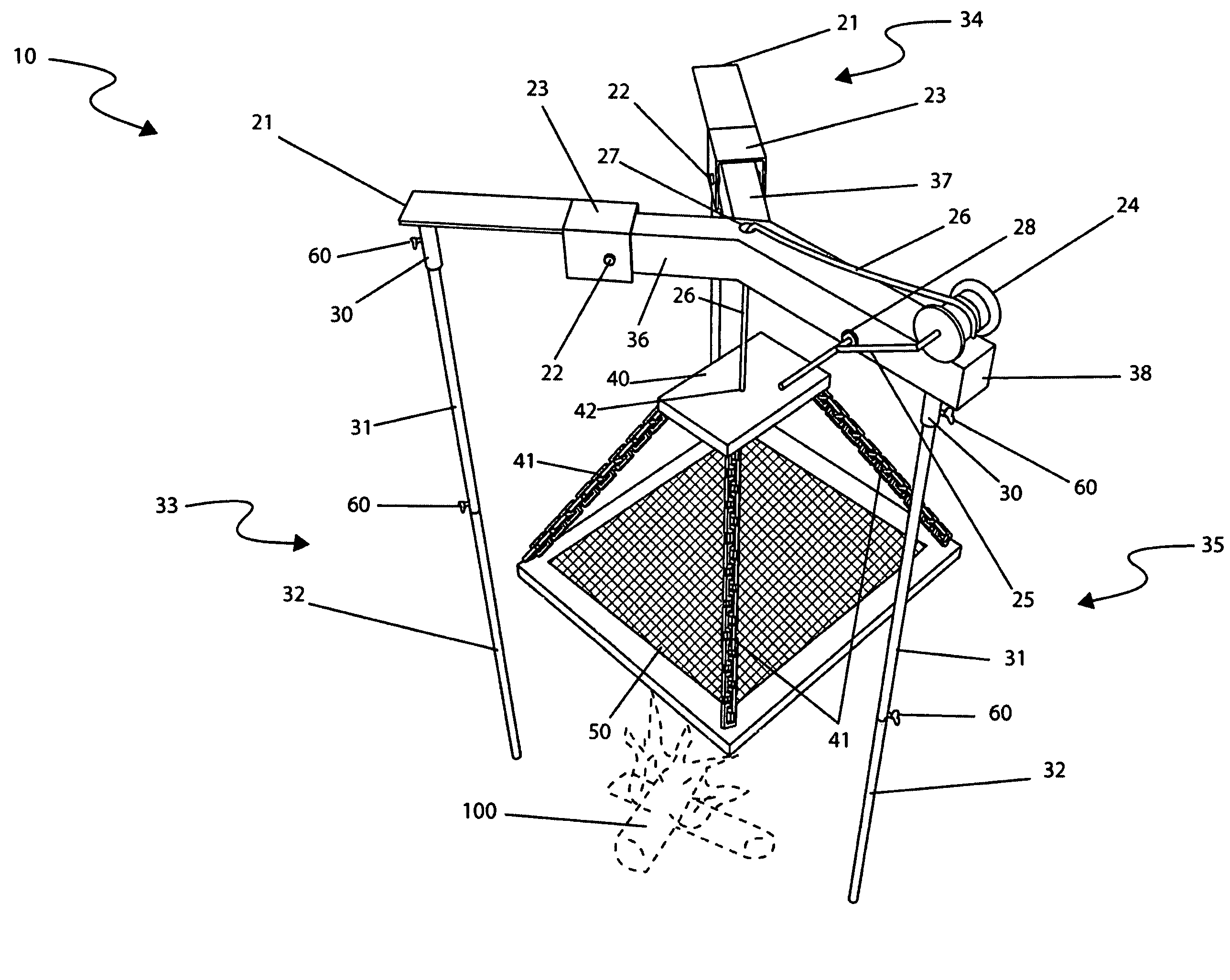 Portable and adjustable grilling apparatus for outdoor cooking