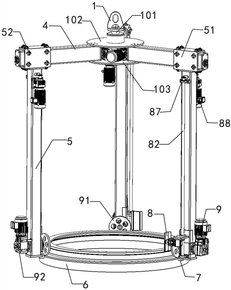 Hoisted cement pipe outer wall brushing device