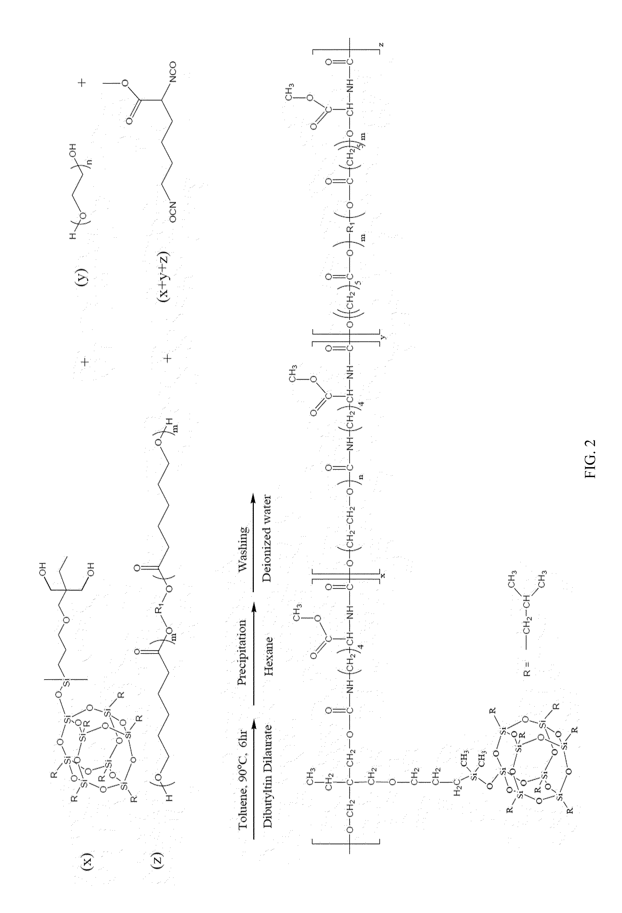 Polyhedral oligomeric silsesquioxane polyurethanes