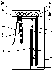 Combined type closestool chair manufactured by adopting aluminium section chair legs