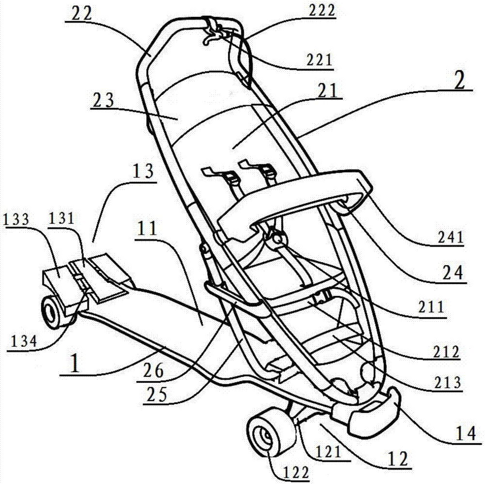 Scooter baby carriage