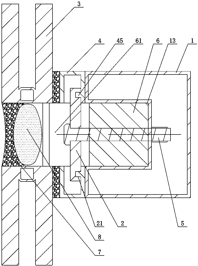 Hidden frame type glass curtain wall